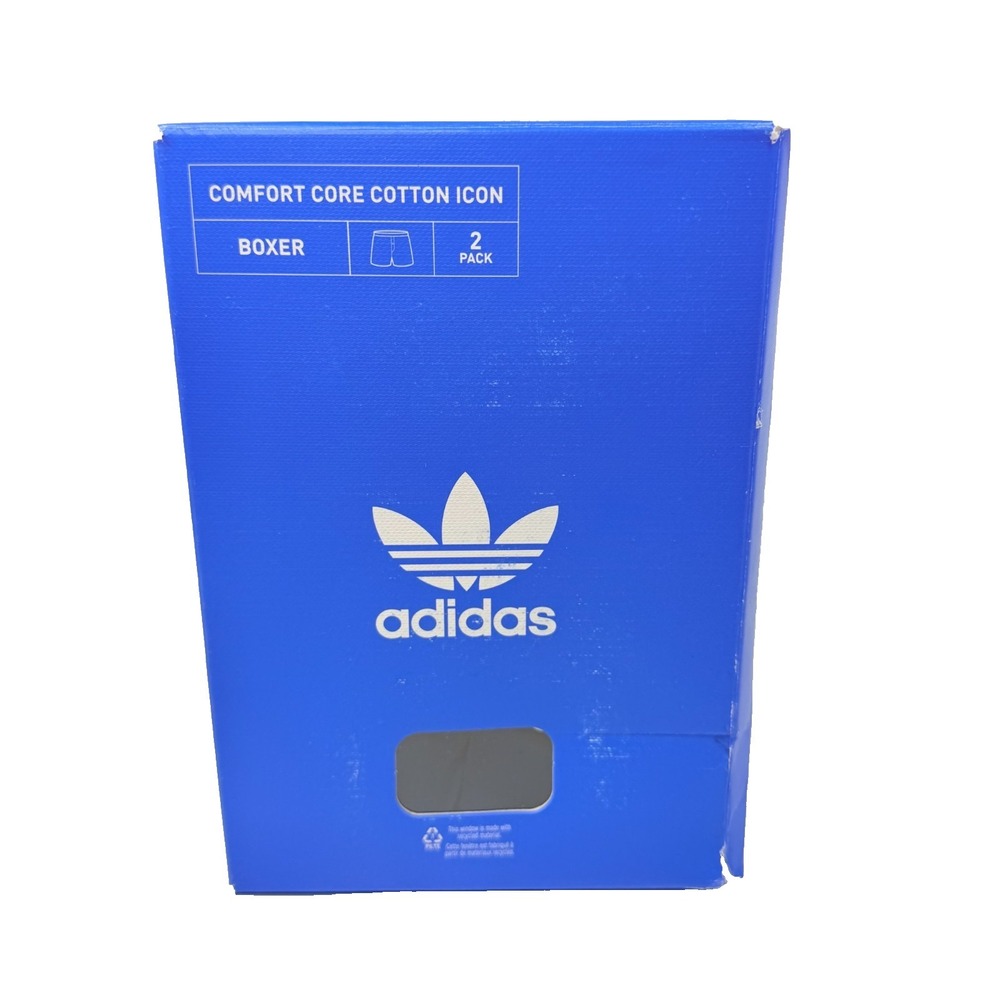 adidas Comfort Core Cotton Boxer Briefs 2-Pack Men's Size Small Woven Underwear
